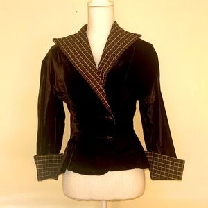 Fabulous 40s velvet peplum jacket